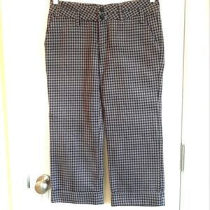Volcom Flip Your Lid Gaucho Crop Pants 3 Houndstooth Capris Grunge Academia 90s